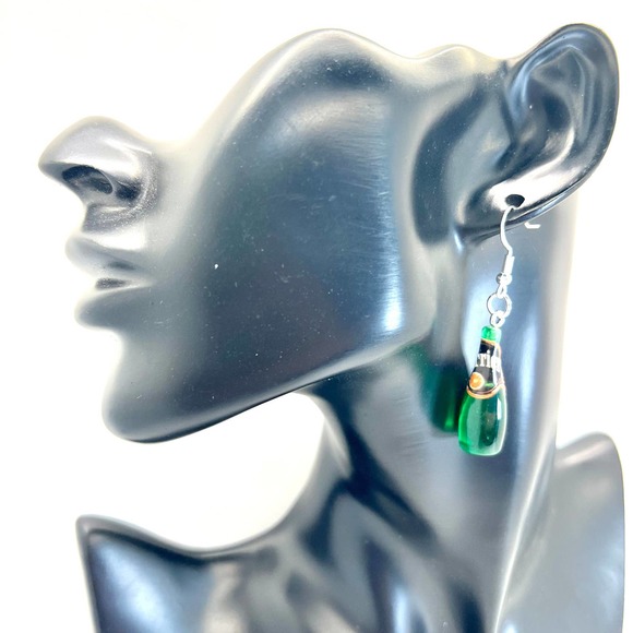 Perrier Bottle Earrings - Drink Earrings- Beverage Earrings - Sparkling Water - Picture 7 of 8